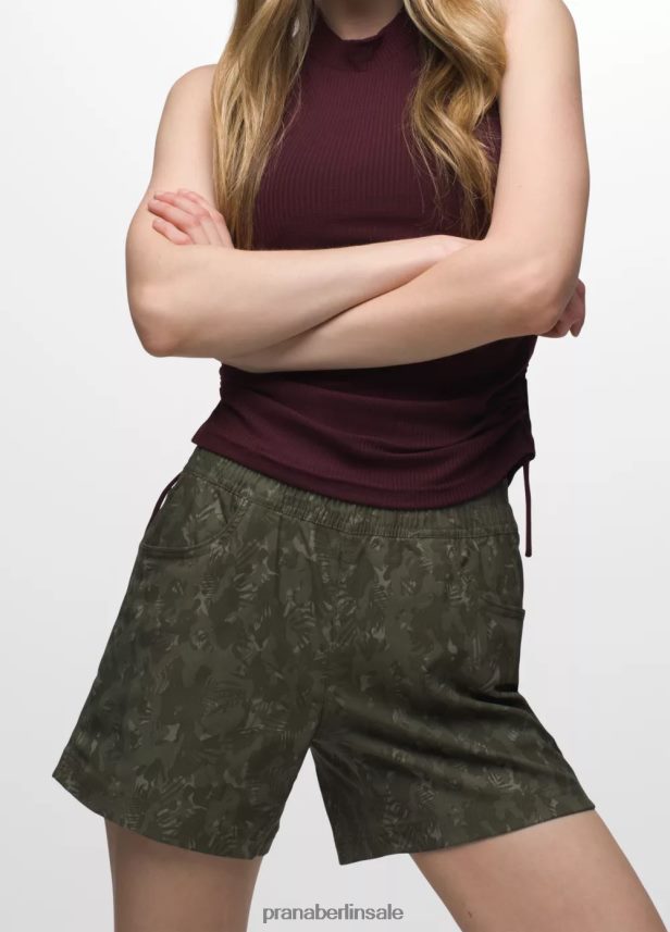 prAna Halle E-Waist Short II immergrüne Tarnung Böden Frauen 86B4N6379