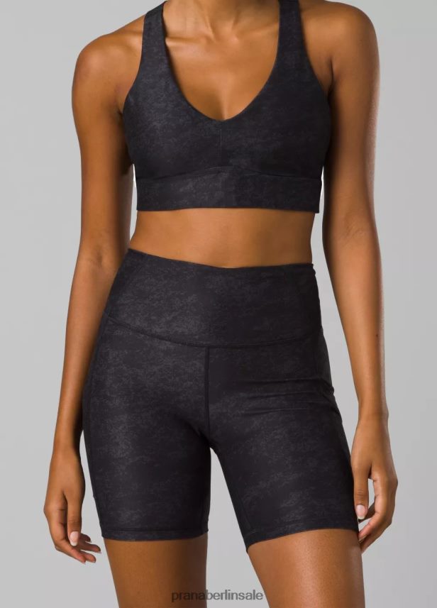 prAna electa short ii gedruckt schwarz sandgestrahlt Böden Frauen 86B4N6522