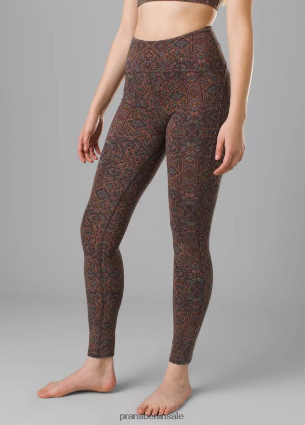 prAna Bohemia Hill-Leggings dunkles Eisenmosaik Böden Frauen 86B4N6390