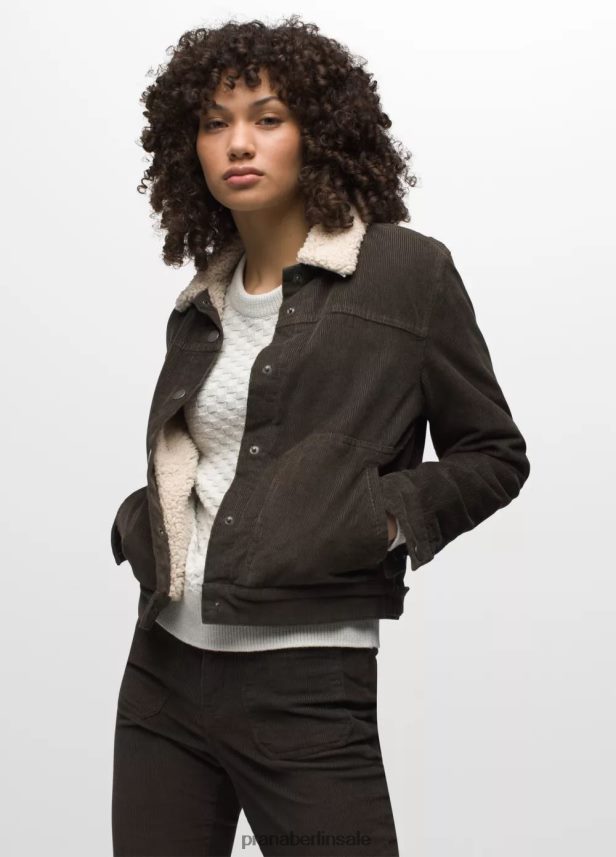 prAna Ashland-Cordjacke schwarze Olive Kleidung Frauen 86B4N6680
