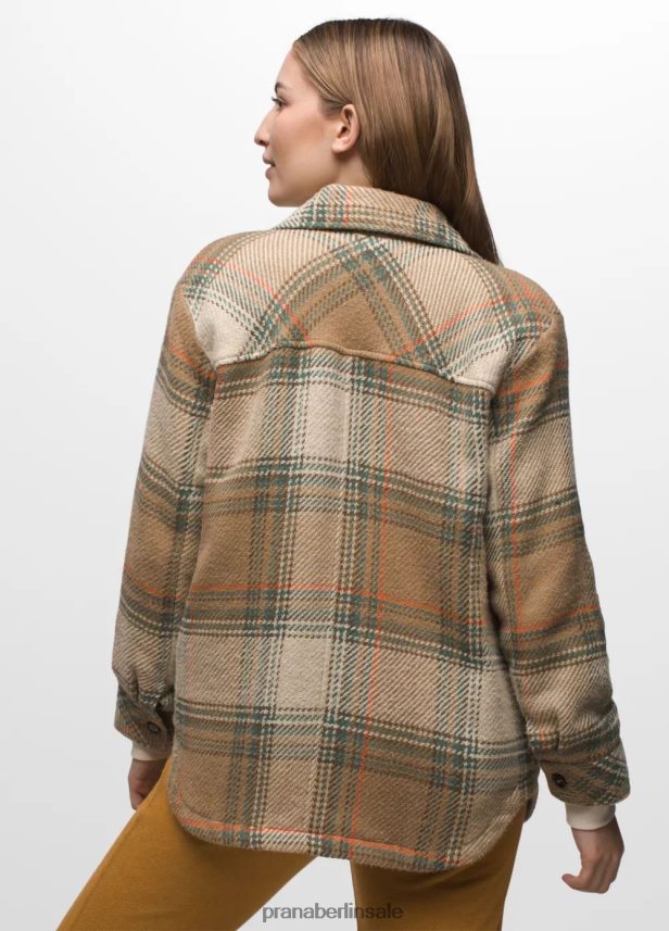 prAna Flanelljacke mit tiefer fallendem Schnitt Roggengrün Kleidung Frauen 86B4N660