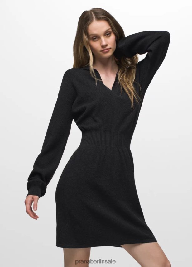 prAna Milani-Kleid mit V-Ausschnitt Schwarz Kleidung Frauen 86B4N6548