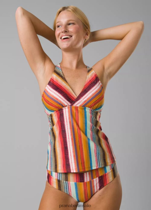 prAna Atalia Tankini-Oberteil Baja-Streifen schwimmen Frauen 86B4N6675