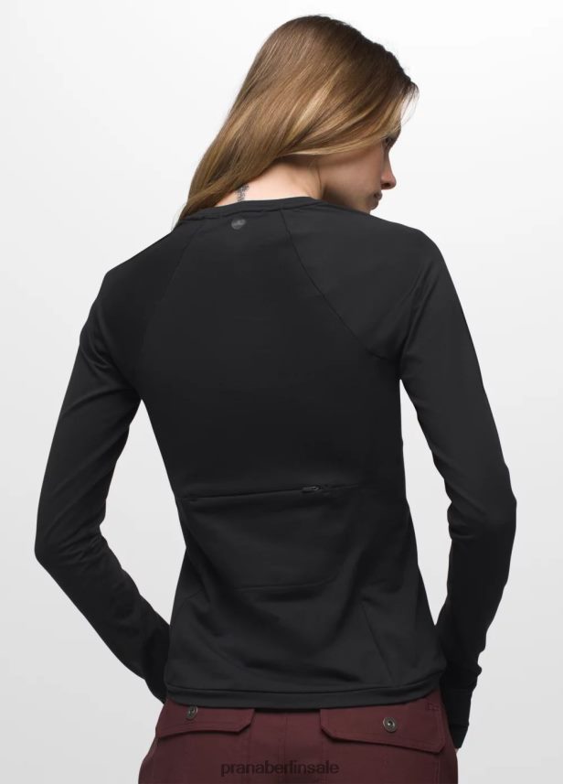 prAna Eisfluss-Rundhalsausschnitt Schwarz Kleidung Frauen 86B4N689