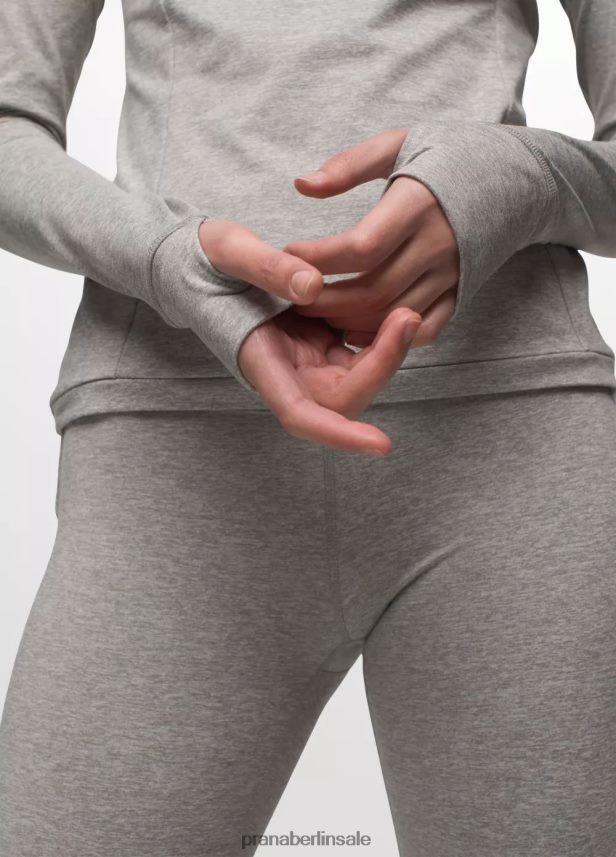 prAna Eisfluss-Rundhalsausschnitt grau meliert Kleidung Frauen 86B4N692