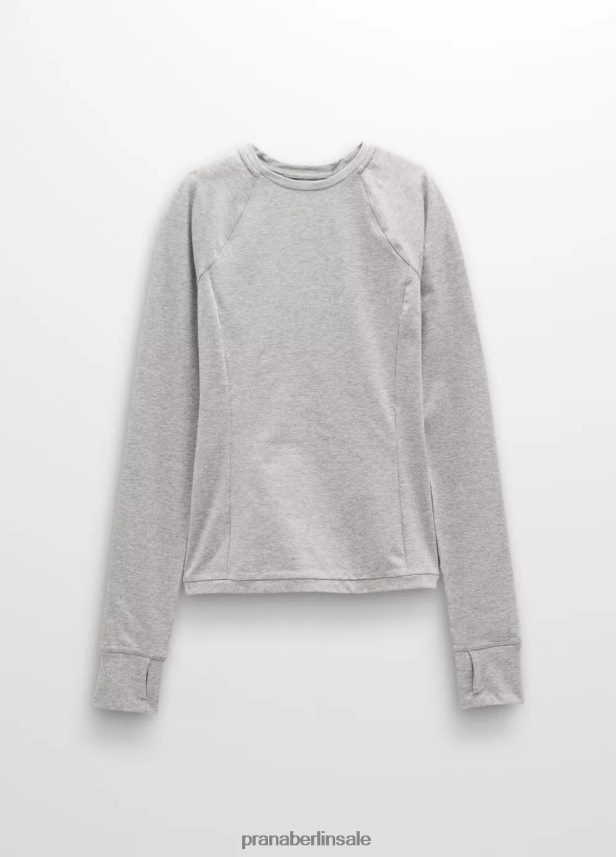 prAna Eisfluss-Rundhalsausschnitt grau meliert Kleidung Frauen 86B4N692