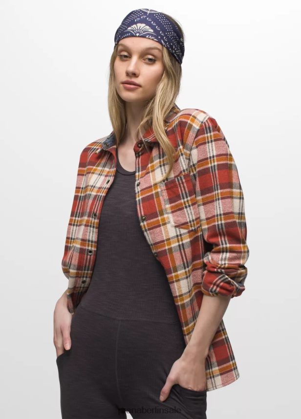 prAna Goldener Canyon-Flanell Rost Kleidung Frauen 86B4N628