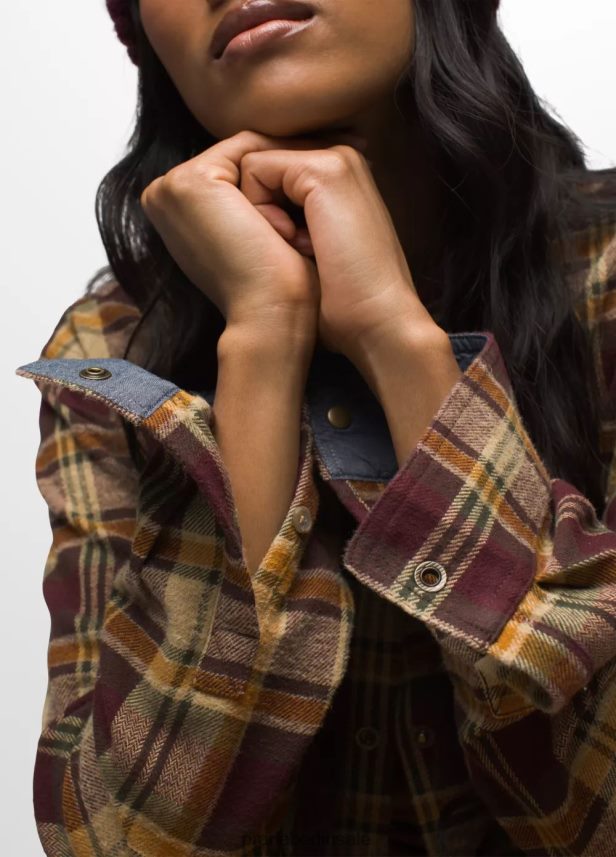 prAna Goldener Canyon-Flanell Sackleinen Kleidung Frauen 86B4N629