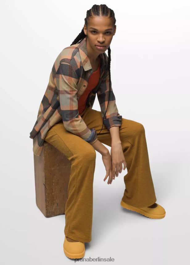 prAna Goldener Canyon-Flanell Salbei Kleidung Frauen 86B4N631