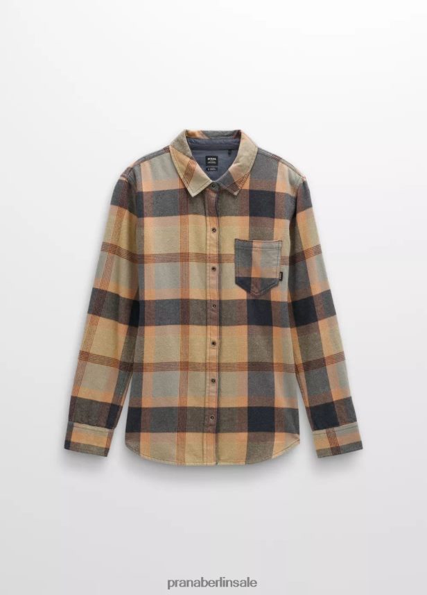 prAna Goldener Canyon-Flanell Salbei Kleidung Frauen 86B4N631