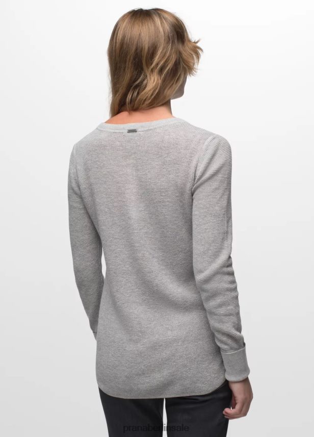 prAna Milani Henley sportliches Grau Kleidung Frauen 86B4N693