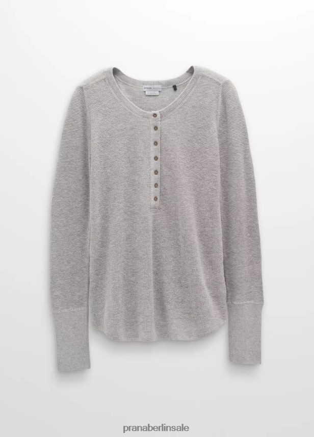 prAna Milani Henley sportliches Grau Kleidung Frauen 86B4N693