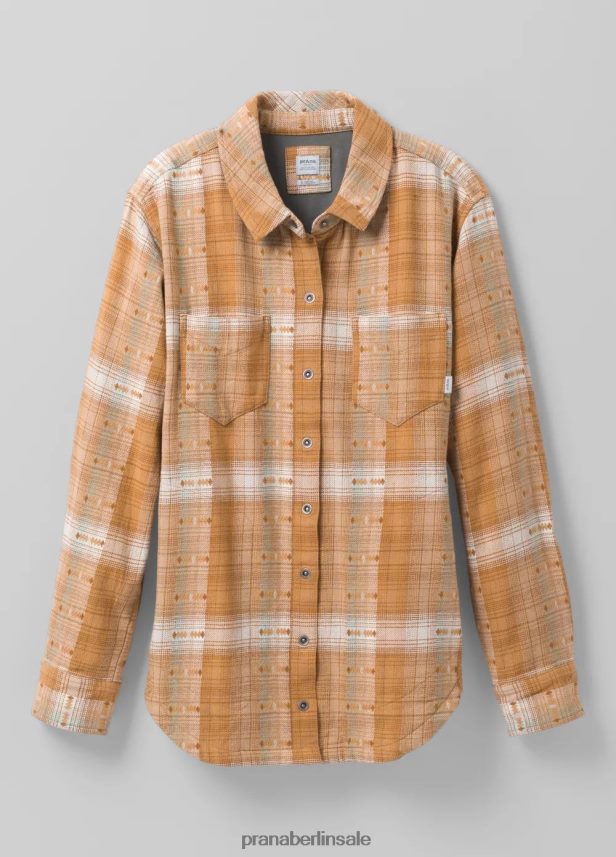prAna Mit Emerick gefüttertes Flanell Braun einschiffen Kleidung Frauen 86B4N6247