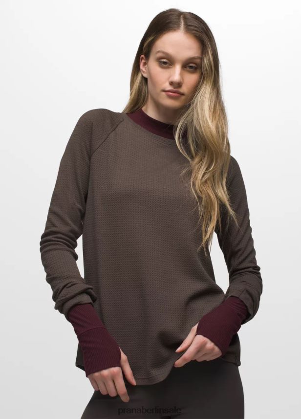 prAna Wensley-Crew schwarze Olive Kleidung Frauen 86B4N650