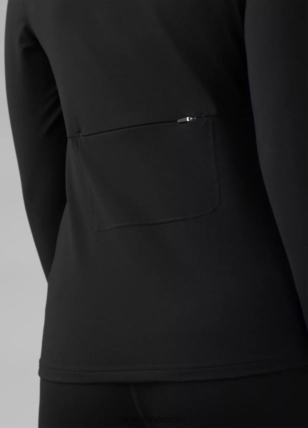 prAna Ice Flow halber Reißverschluss Schwarz Kleidung Frauen 86B4N663
