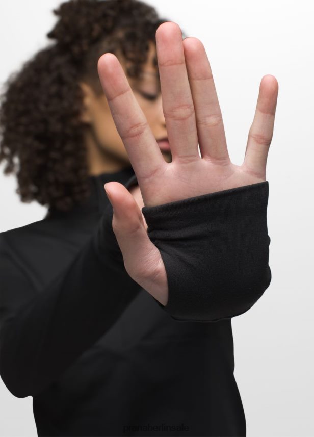 prAna Ice Flow halber Reißverschluss Schwarz Kleidung Frauen 86B4N663