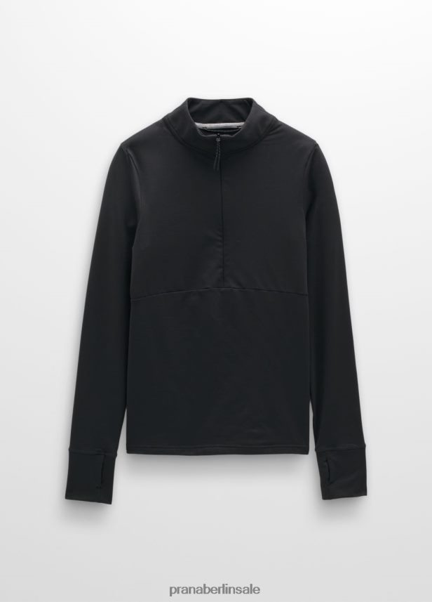 prAna Ice Flow halber Reißverschluss Schwarz Kleidung Frauen 86B4N663