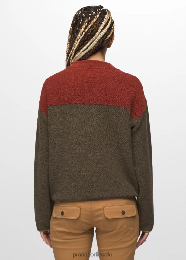 prAna Incrediwool-Crew Schiefergrüner Block Kleidung Frauen 86B4N6130