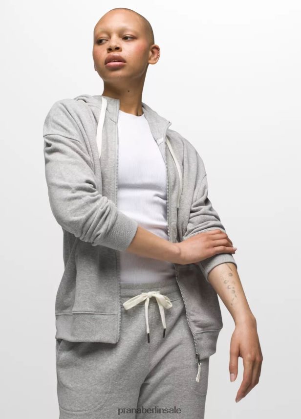 prAna Kuschelige Jacke grau meliert Kleidung Frauen 86B4N6168
