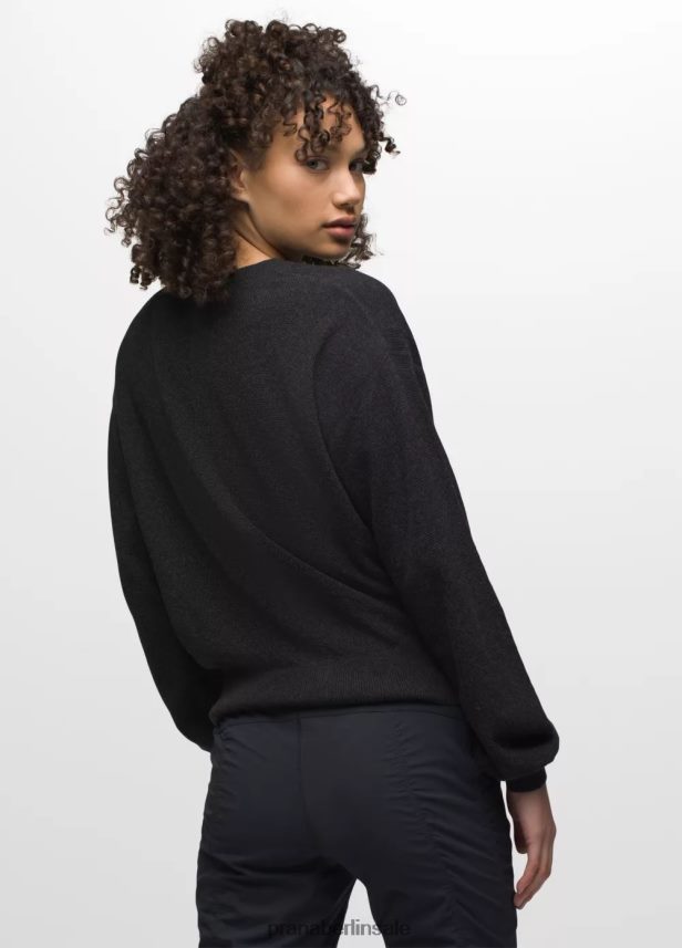 prAna Milani-Rundhalsausschnitt Schwarz Kleidung Frauen 86B4N627