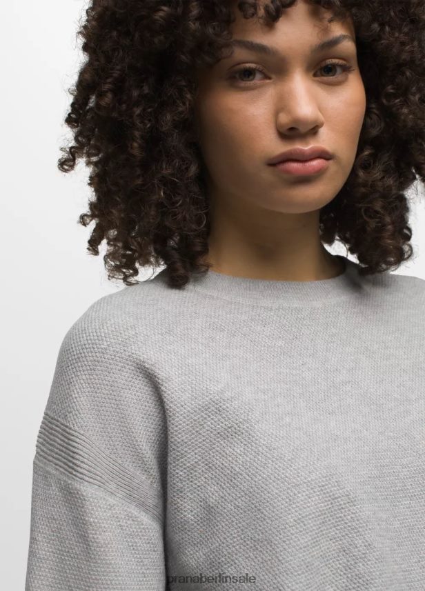 prAna Milani-Rundhalsausschnitt sportliches Grau Kleidung Frauen 86B4N626