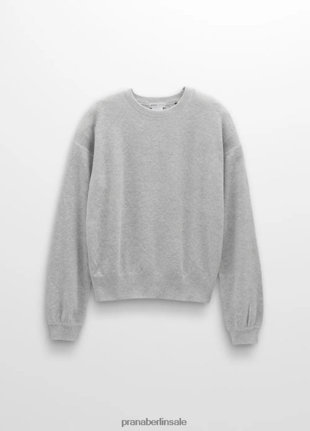 prAna Milani-Rundhalsausschnitt sportliches Grau Kleidung Frauen 86B4N626