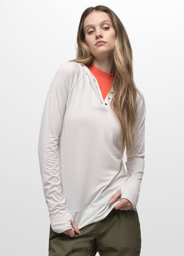 prAna Sol Searcher Kapuzenpullover sanftes Weiß Kleidung Frauen 86B4N6233