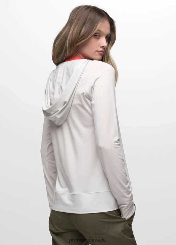 prAna Sol Searcher Kapuzenpullover sanftes Weiß Kleidung Frauen 86B4N6233