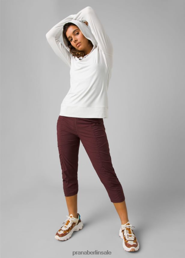 prAna Sol Searcher Kapuzenpullover sanftes Weiß Kleidung Frauen 86B4N6233