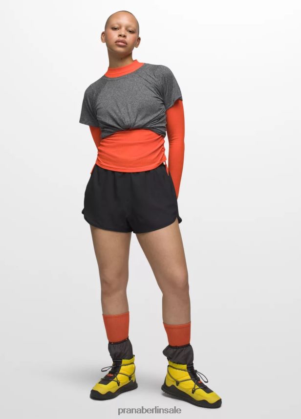 prAna Alpenglühen Kurzarm Kohleheide Kleidung Frauen 86B4N6109