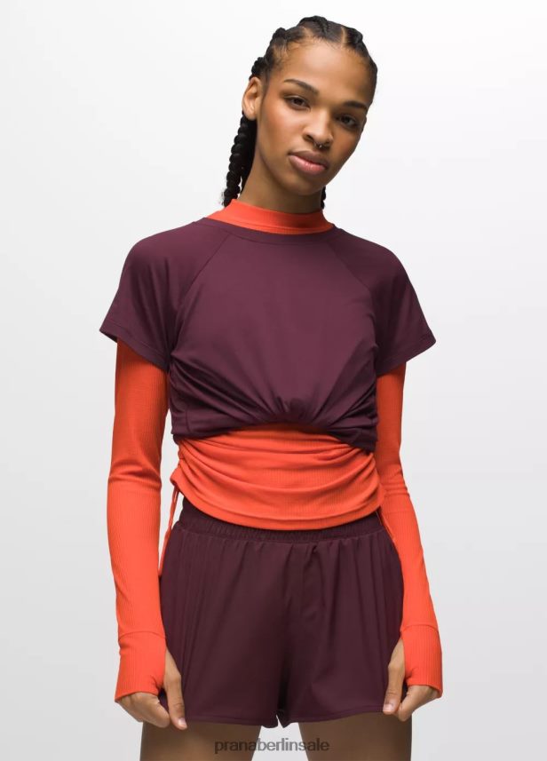 prAna Alpenglühen Kurzarm Maulbeere Kleidung Frauen 86B4N6108
