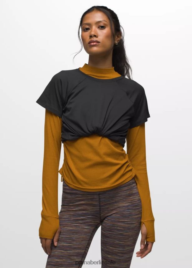 prAna Alpenglühen Kurzarm Schwarz Kleidung Frauen 86B4N6110