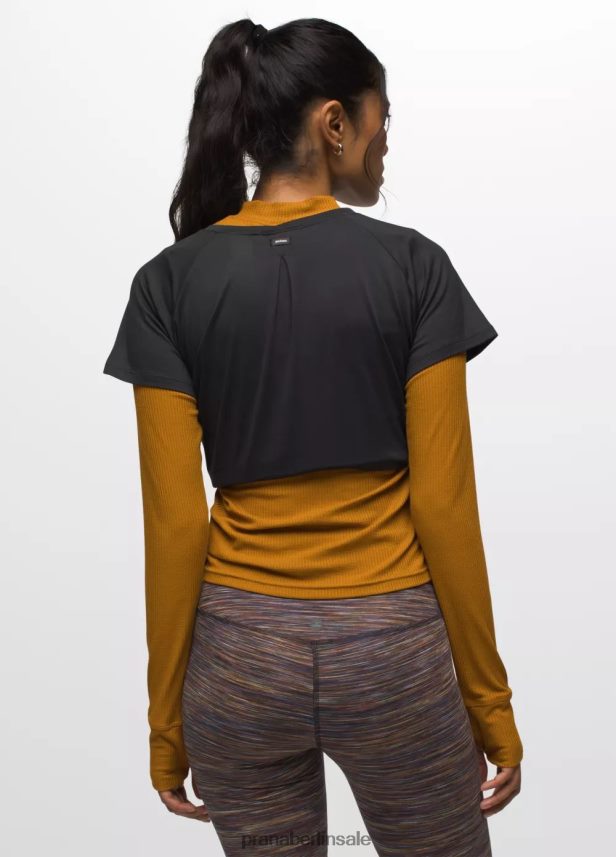 prAna Alpenglühen Kurzarm Schwarz Kleidung Frauen 86B4N6110