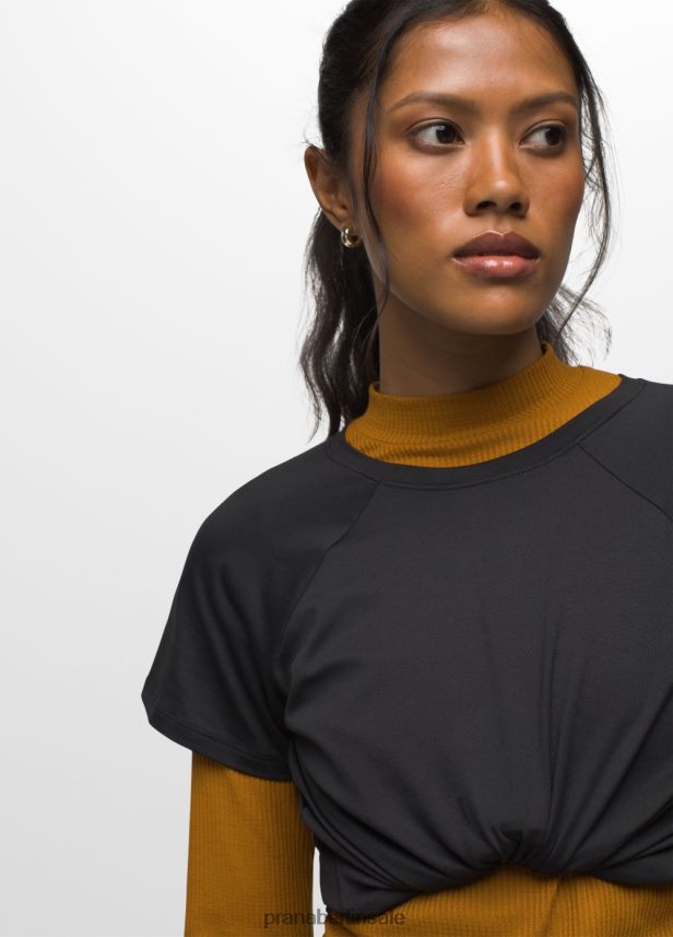 prAna Alpenglühen Kurzarm Schwarz Kleidung Frauen 86B4N6110