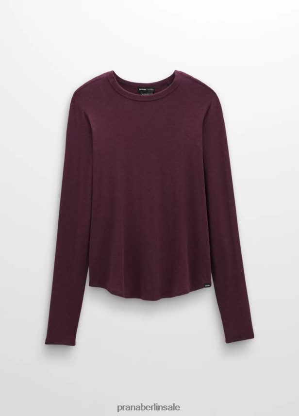 prAna Foundation 365 Langarm-Top Maulbeerheide Kleidung Frauen 86B4N6132