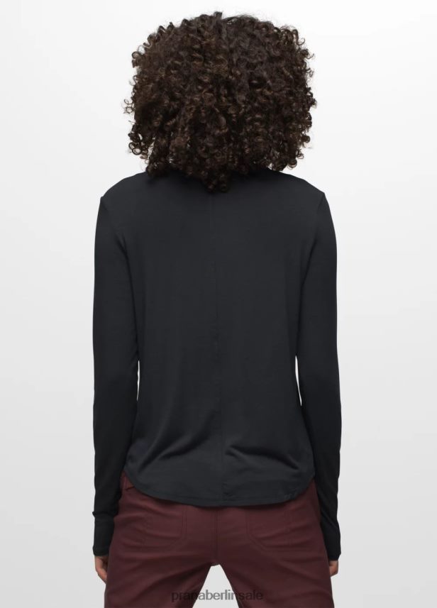 prAna Foundation 365 Langarm-Top Schwarz Kleidung Frauen 86B4N6137