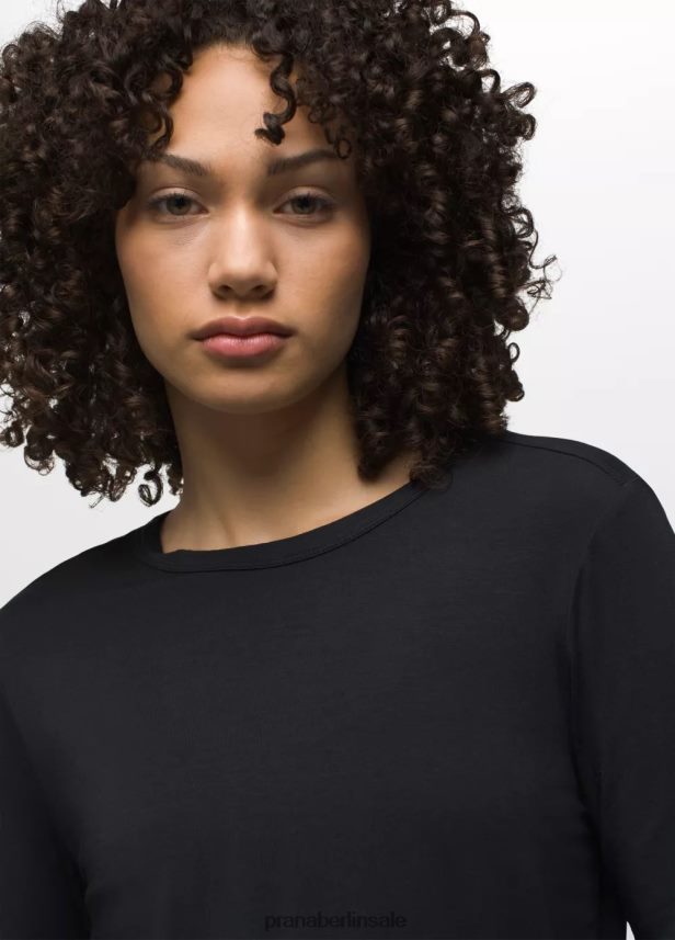 prAna Foundation 365 Langarm-Top Schwarz Kleidung Frauen 86B4N6137