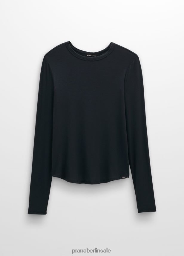 prAna Foundation 365 Langarm-Top Schwarz Kleidung Frauen 86B4N6137