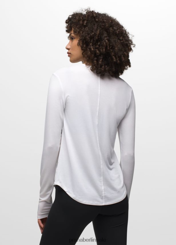 prAna Foundation 365 Langarm-Top Weiß Kleidung Frauen 86B4N6136