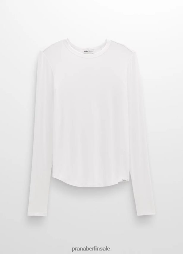 prAna Foundation 365 Langarm-Top Weiß Kleidung Frauen 86B4N6136