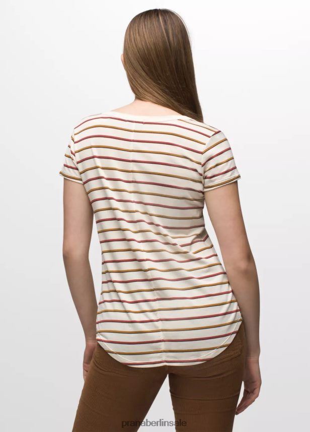 prAna Foundation 365-Top mit V-Ausschnitt Leinwandstreifen Kleidung Frauen 86B4N6143