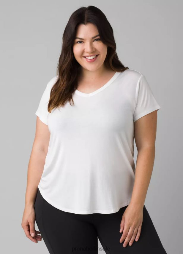 prAna Foundation 365 Top mit V-Ausschnitt Plus Weiß Kleidung Frauen 86B4N6256