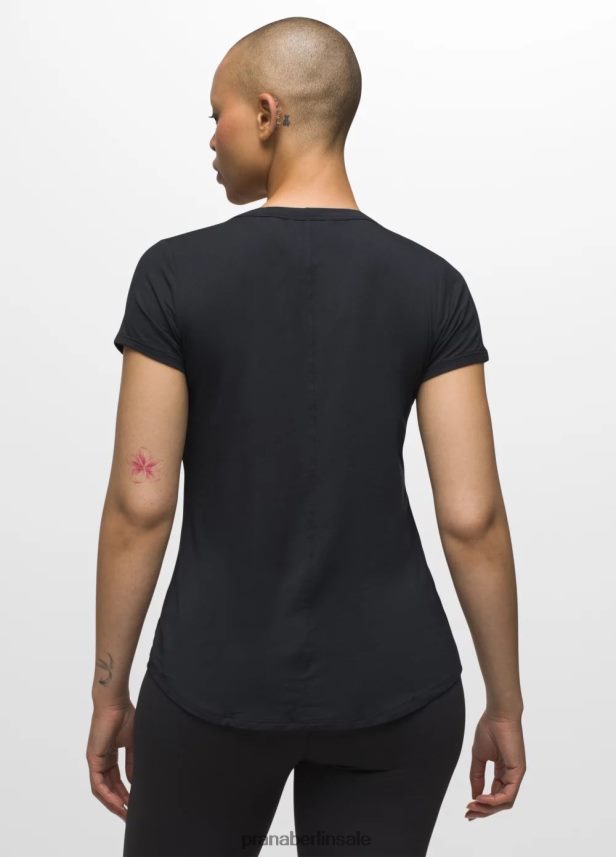 prAna Foundation 365-Top mit V-Ausschnitt Schwarz Kleidung Frauen 86B4N6146