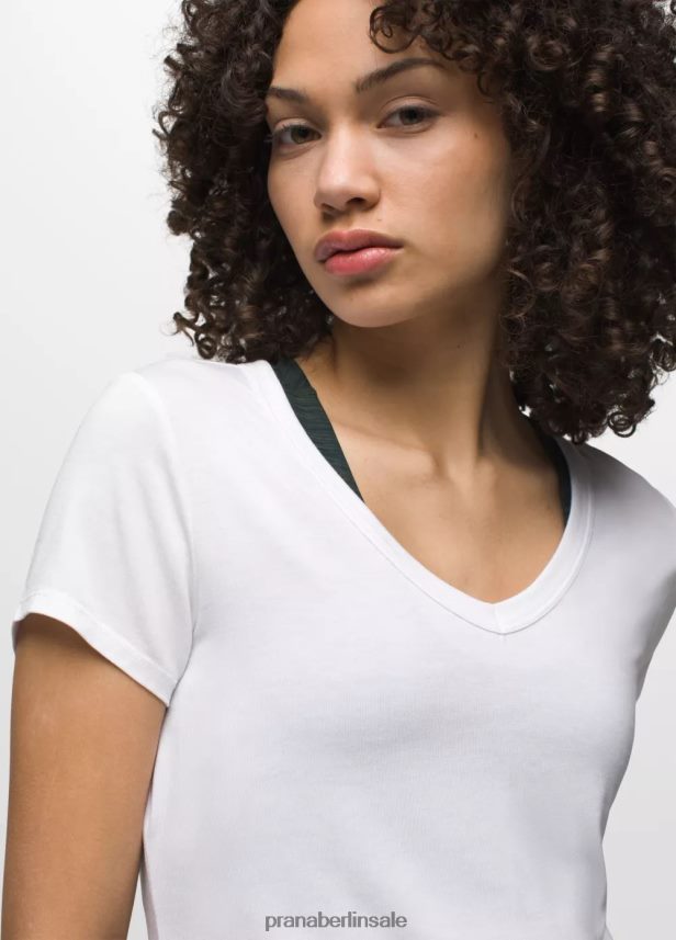 prAna Foundation 365-Top mit V-Ausschnitt Weiß Kleidung Frauen 86B4N6145