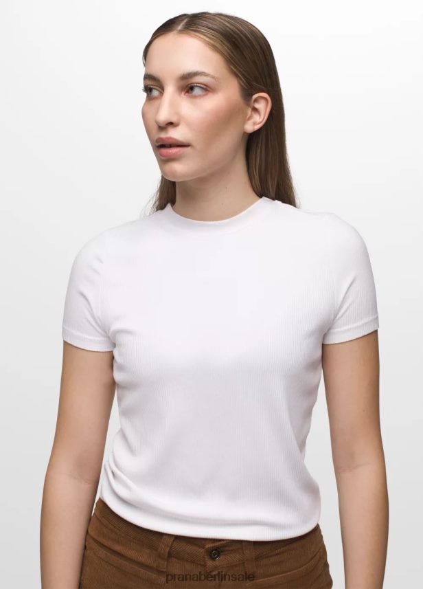 prAna Fundamentrippen-T-Stück Weiß Kleidung Frauen 86B4N656