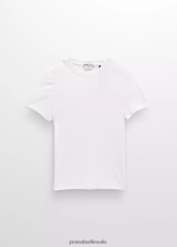 prAna Fundamentrippen-T-Stück Weiß Kleidung Frauen 86B4N656