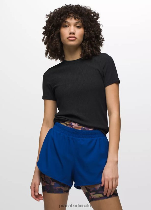 prAna Fundamentrippen-T-Stück schwarze Heide Kleidung Frauen 86B4N654