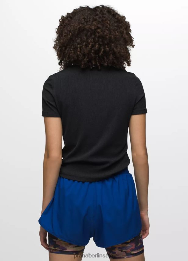 prAna Fundamentrippen-T-Stück schwarze Heide Kleidung Frauen 86B4N654