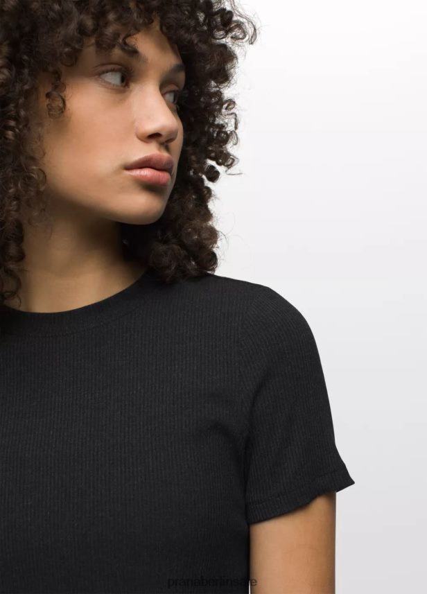 prAna Fundamentrippen-T-Stück schwarze Heide Kleidung Frauen 86B4N654