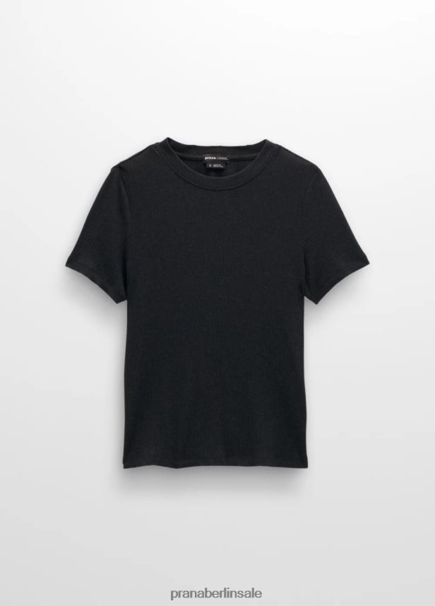 prAna Fundamentrippen-T-Stück schwarze Heide Kleidung Frauen 86B4N654